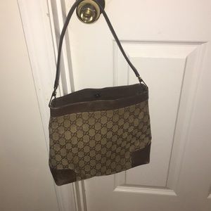 Authentic Gucci GG Canvas Shoulder Bag